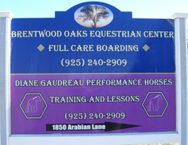 Sign - Equestrian Center